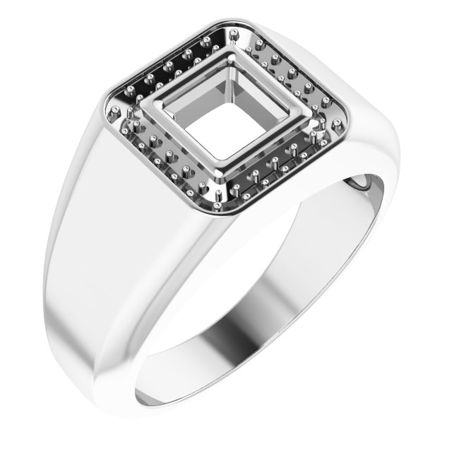 Bezel-Set Halo-Style Ring