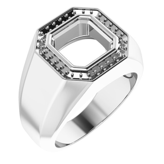 Bezel-Set Halo-Style Ring