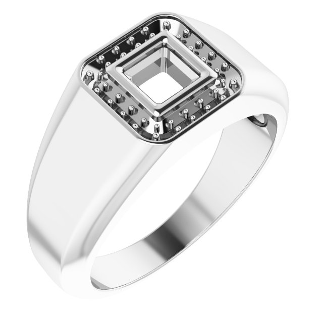 Bezel-Set Halo-Style Ring