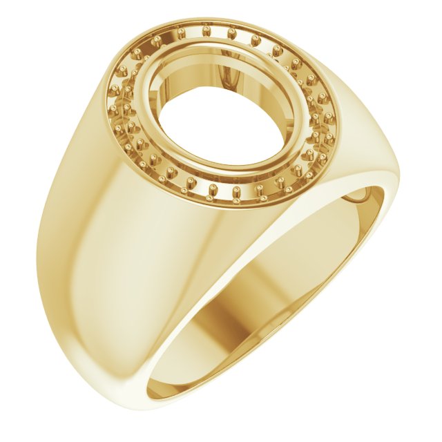 Bezel-Set Halo-Style Ring