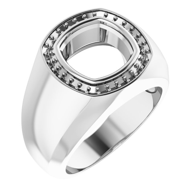 Bezel-Set Halo-Style Ring
