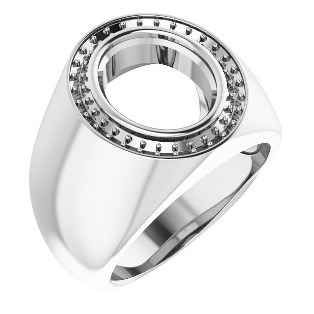 Bezel-Set Halo-Style Ring