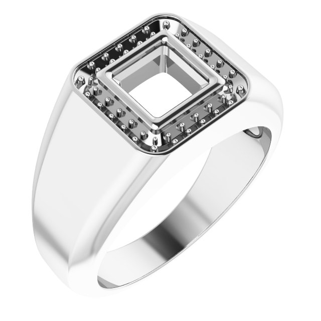 Bezel-Set Halo-Style Ring