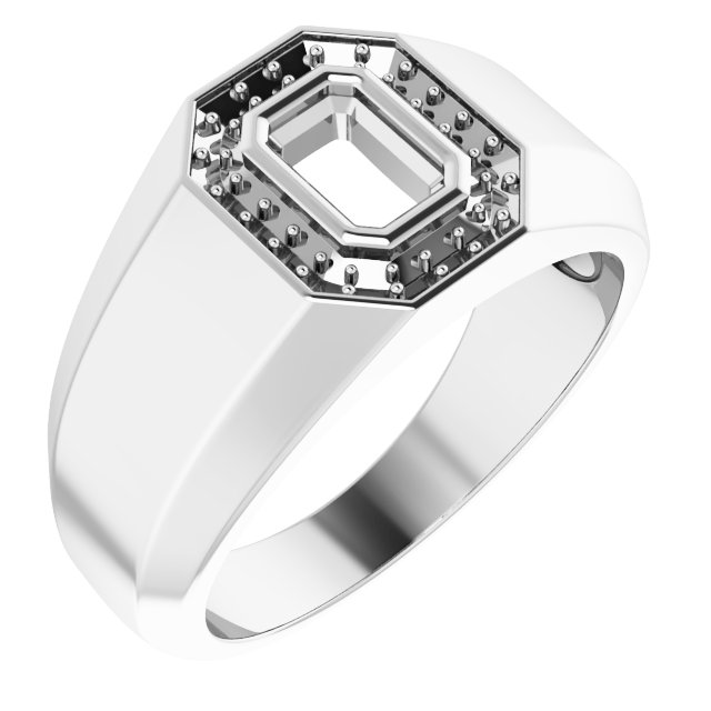 Bezel-Set Halo-Style Ring
