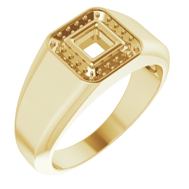 Bezel-Set Halo-Style Ring