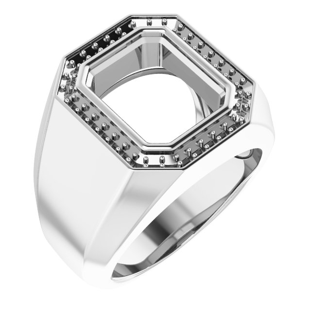 Bezel-Set Halo-Style Ring