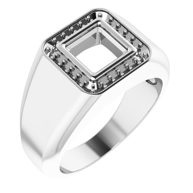 Bezel-Set Halo-Style Ring