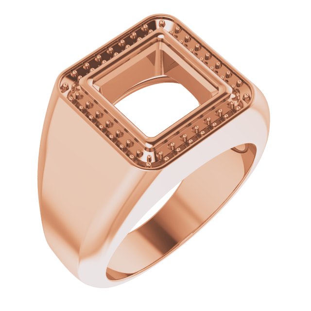 Bezel-Set Halo-Style Ring