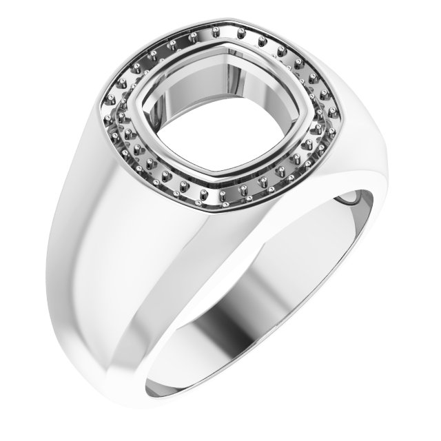 Bezel-Set Halo-Style Ring