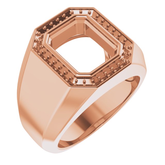 Bezel-Set Halo-Style Ring