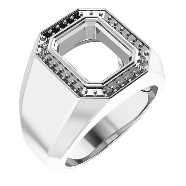 Bezel-Set Halo-Style Ring