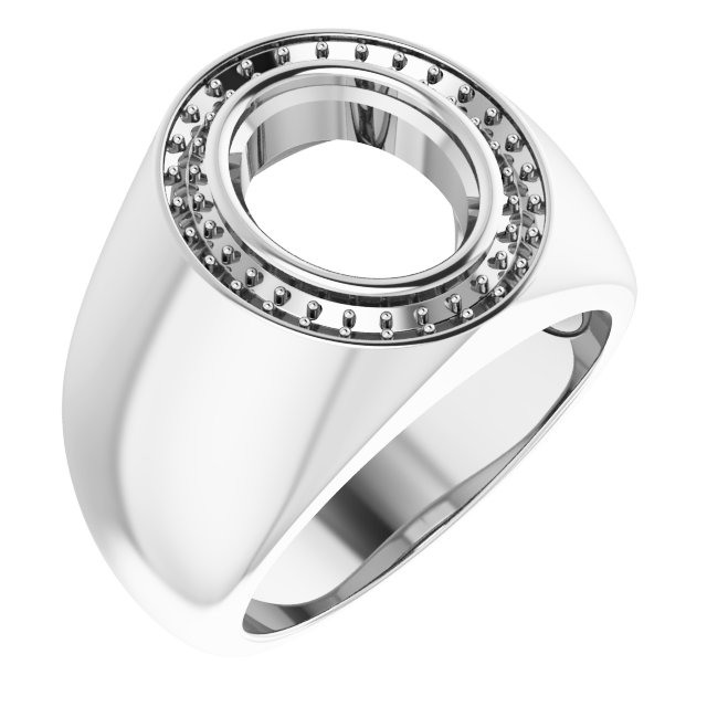 Bezel-Set Halo-Style Ring