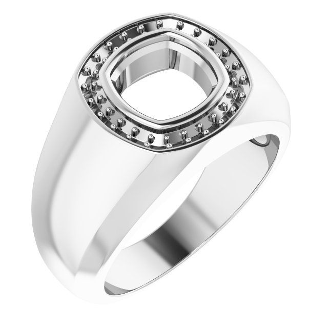 Bezel-Set Halo-Style Ring