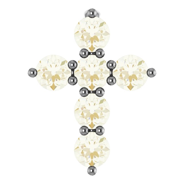 14K Yellow 10.2x7.9 mm .25 CTW Diamond Cross Pendant Ref. 16616114
