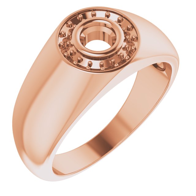 Bezel-Set Halo-Style Ring