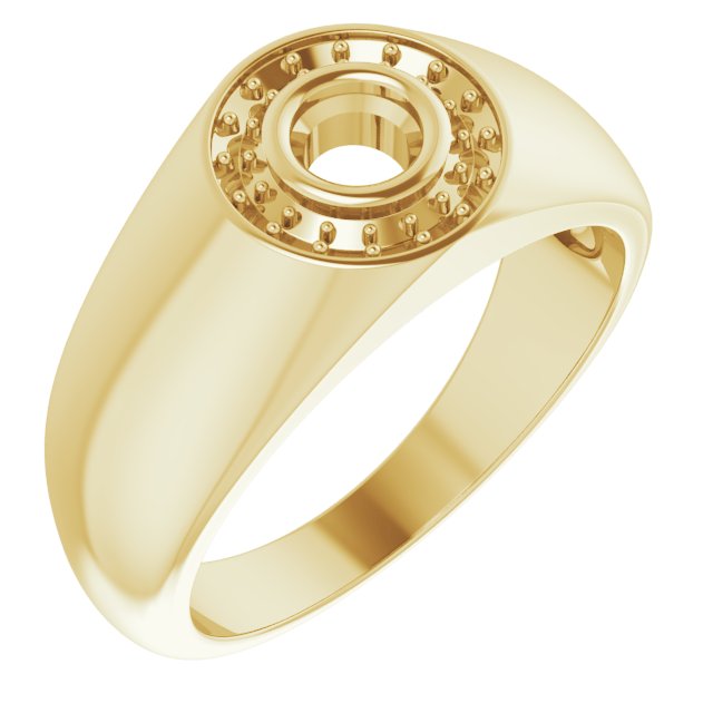 Bezel-Set Halo-Style Ring