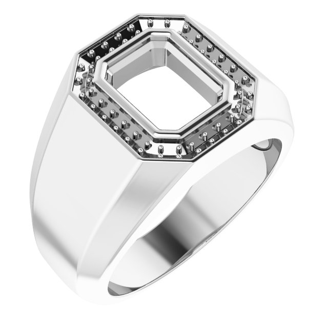 Bezel-Set Halo-Style Ring