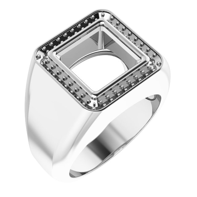 Bezel-Set Halo-Style Ring