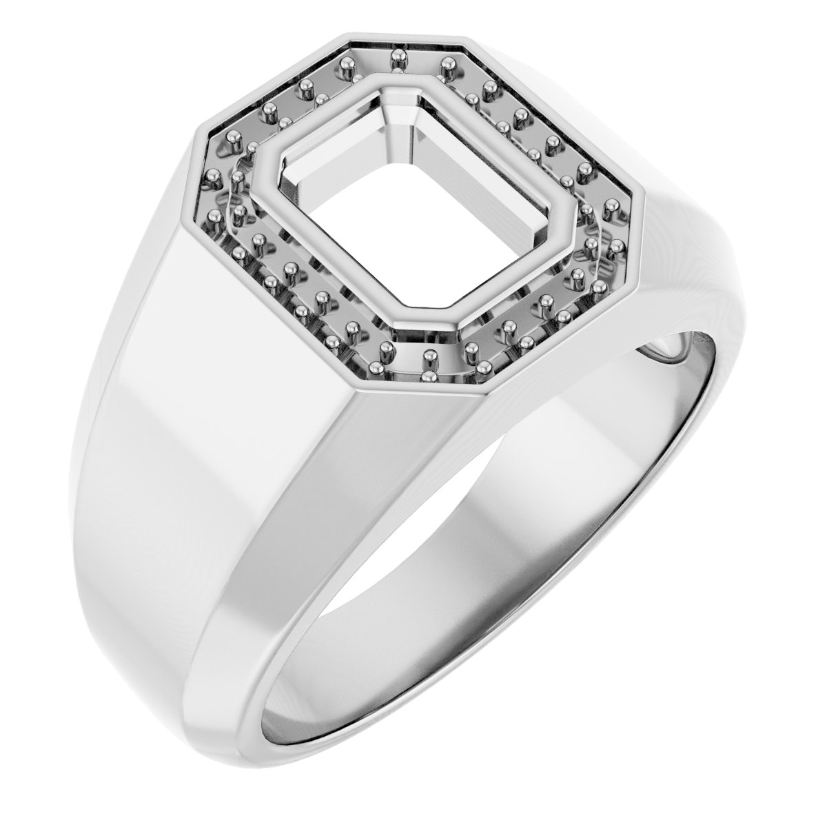 Bezel-Set Halo-Style Ring