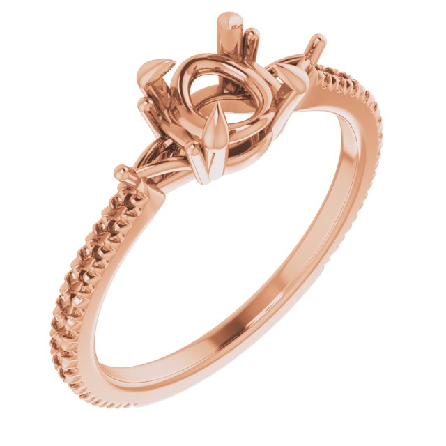 French-Set Side Stone Engagement Ring or Band