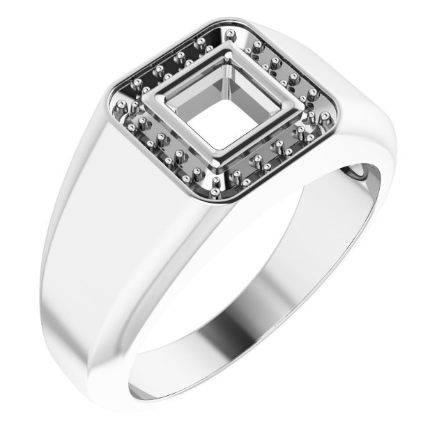Bezel-Set Halo-Style Ring