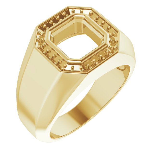 Bezel-Set Halo-Style Ring