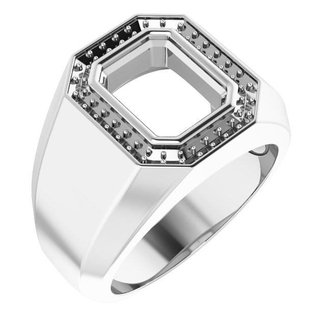 Bezel-Set Halo-Style Ring