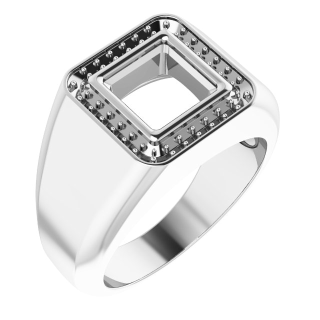 Bezel-Set Halo-Style Ring