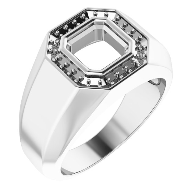 Bezel-Set Halo-Style Ring