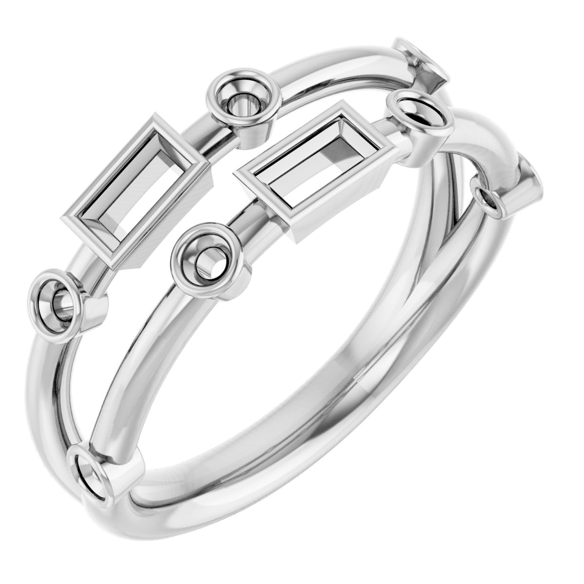 Family Negative Space Ring