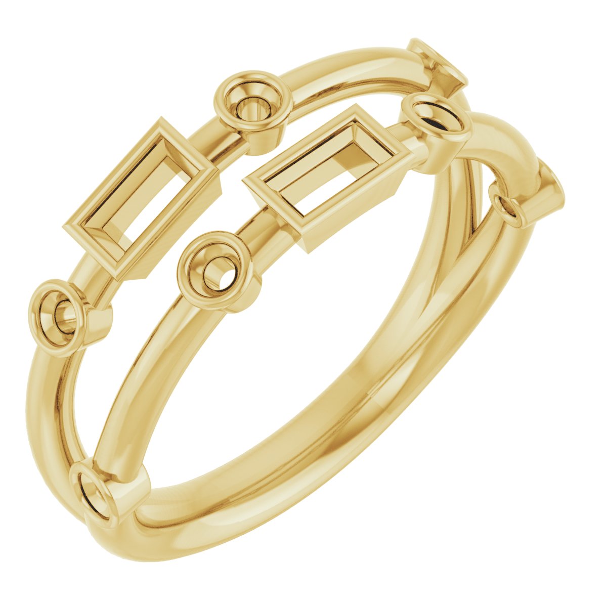 Family Negative Space Ring