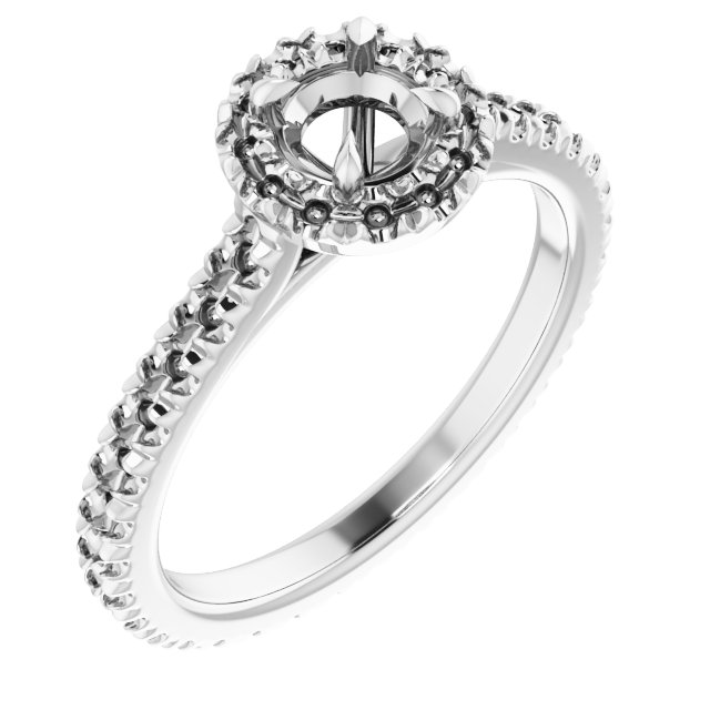 Halo-Style Eternity-Style Engagement Ring