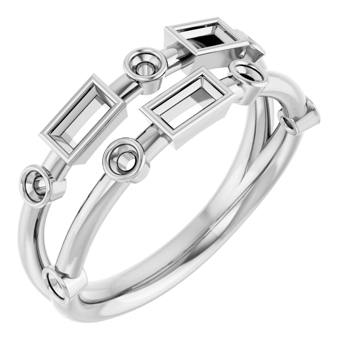 Family Negative Space Ring