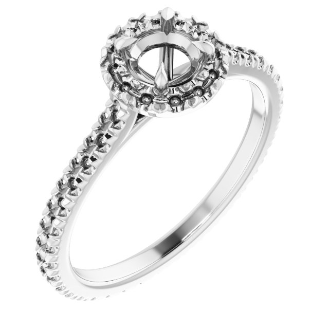 Halo-Style Eternity-Style Engagement Ring