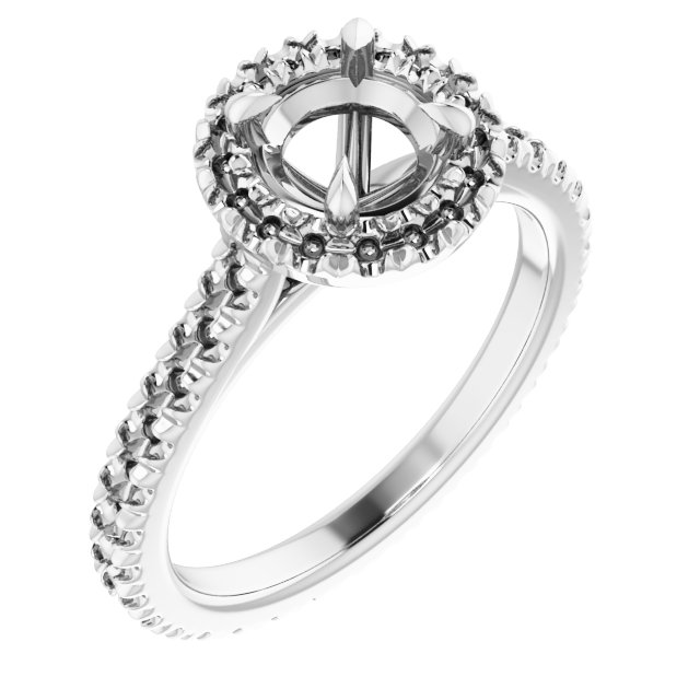 Halo-Style Eternity-Style Engagement Ring