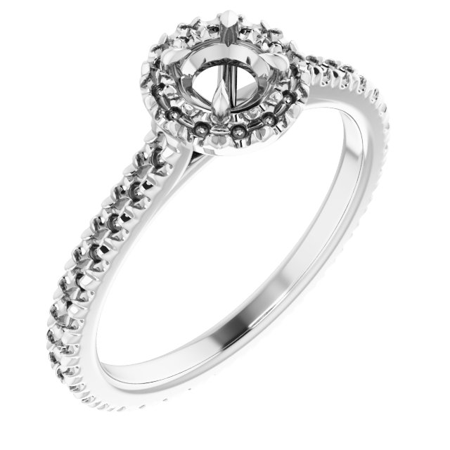 Halo-Style Eternity-Style Engagement Ring