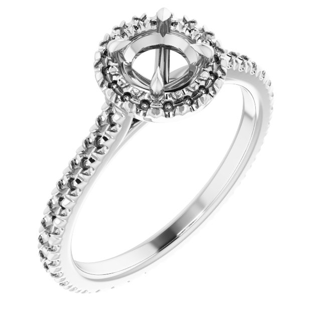 Halo-Style Eternity-Style Engagement Ring