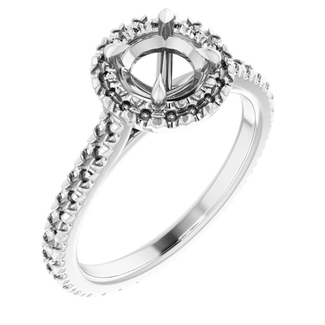 Halo-Style Eternity-Style Engagement Ring