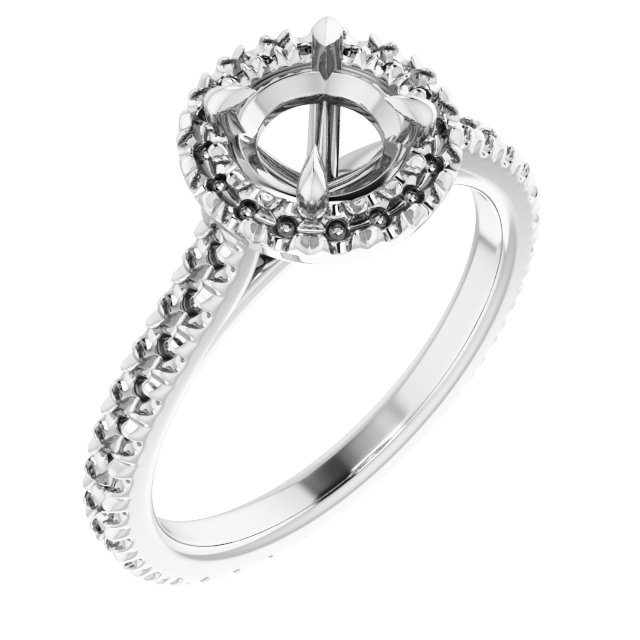 Halo-Style Eternity-Style Engagement Ring