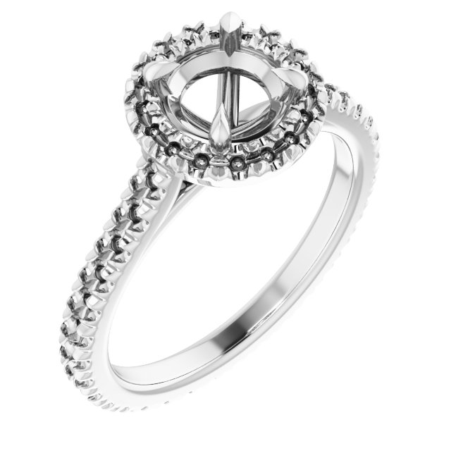 Halo-Style Eternity-Style Engagement Ring
