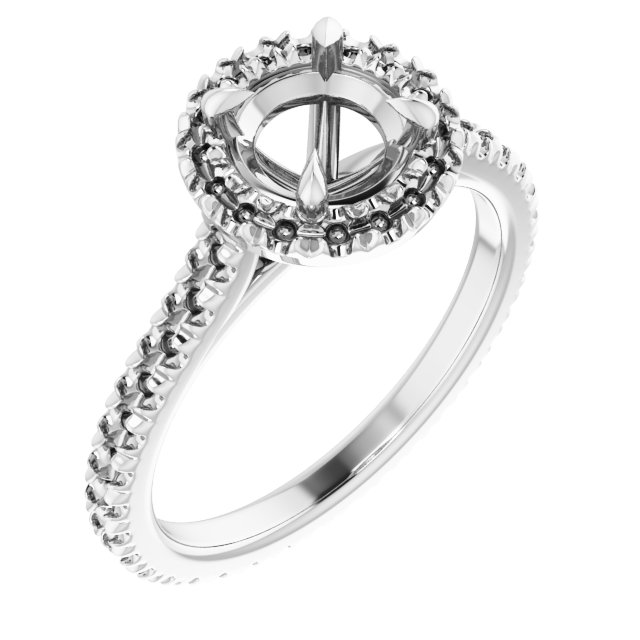Halo-Style Eternity-Style Engagement Ring