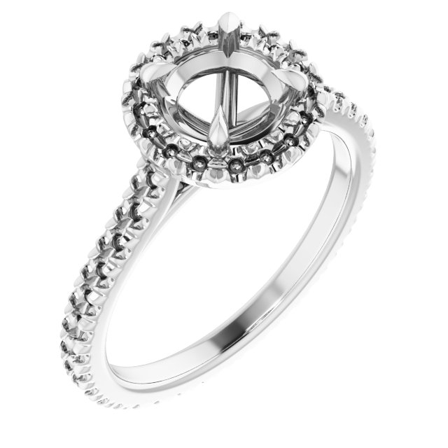 Halo-Style Eternity-Style Engagement Ring