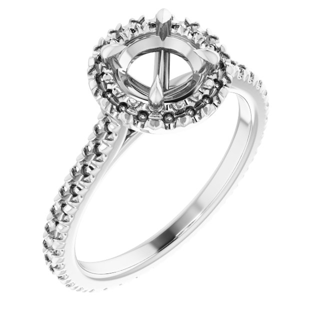 Halo-Style Eternity-Style Engagement Ring