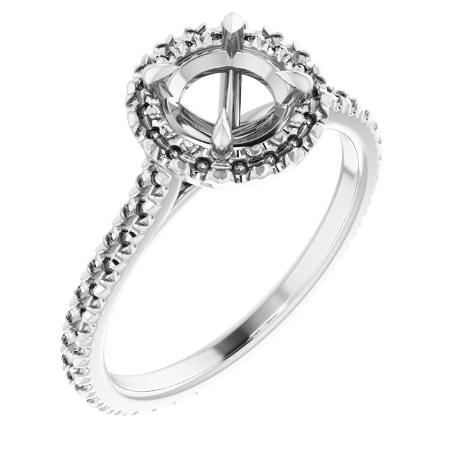 Halo-Style Eternity-Style Engagement Ring