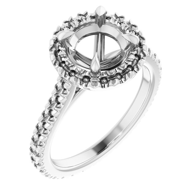 Halo-Style Eternity-Style Engagement Ring
