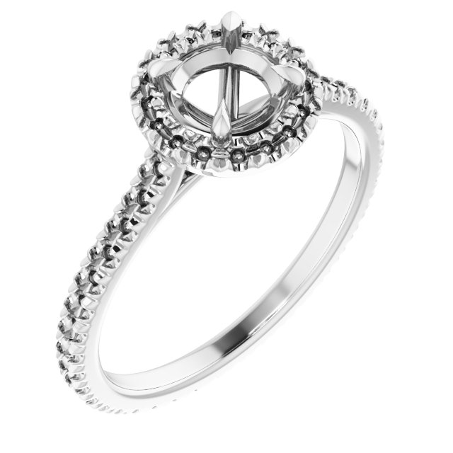 Halo-Style Eternity-Style Engagement Ring