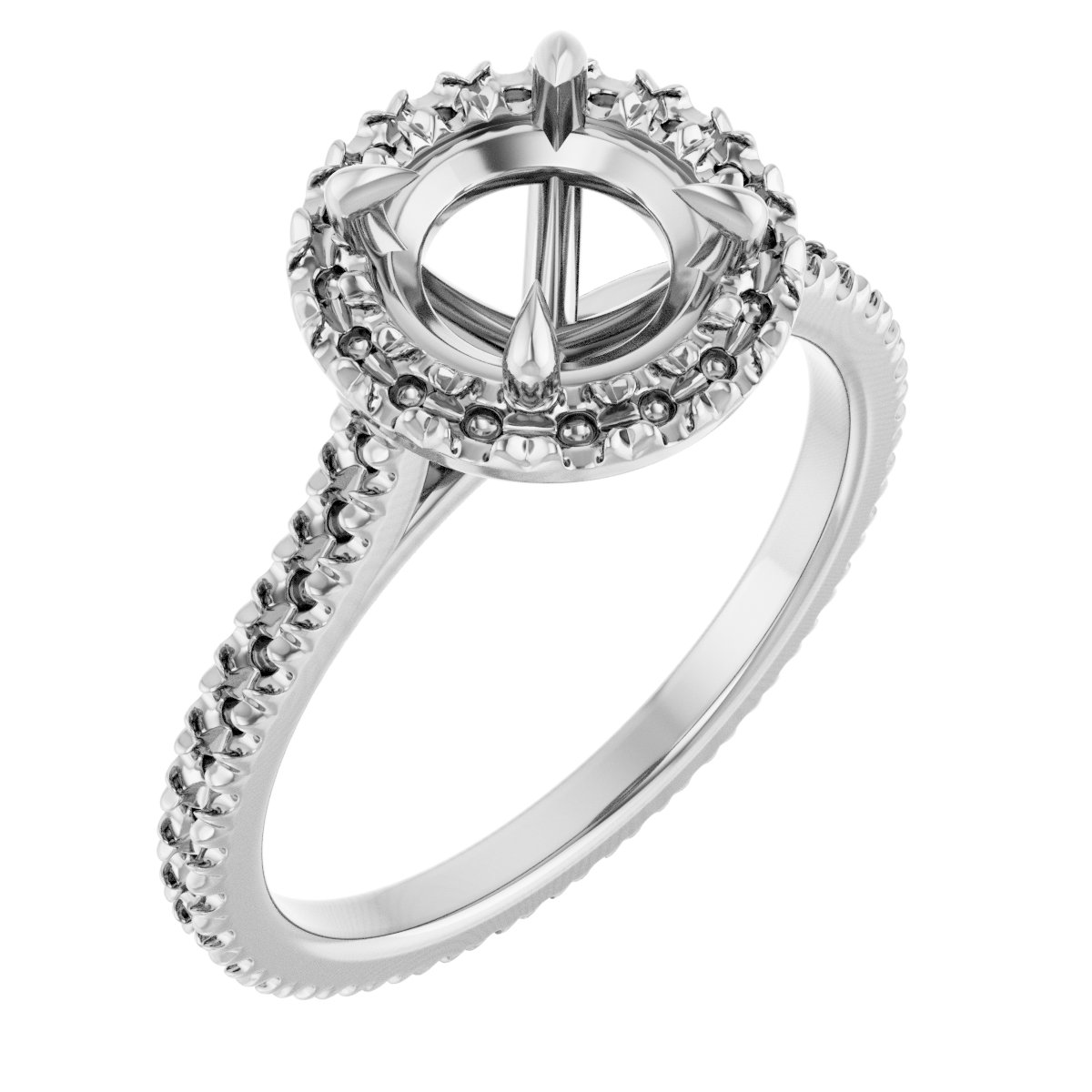 Halo-Style Eternity-Style Engagement Ring