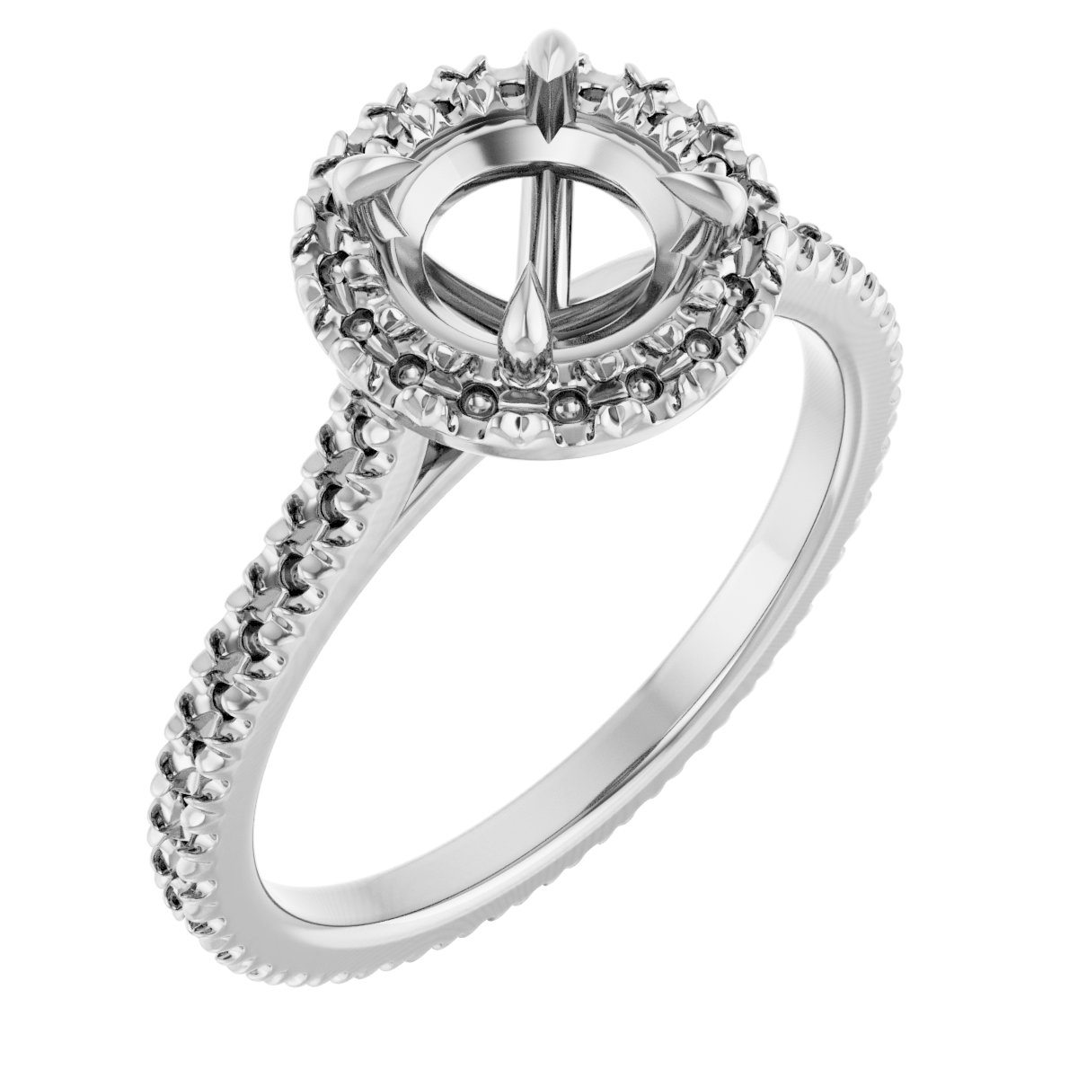 Halo-Style Eternity-Style Engagement Ring