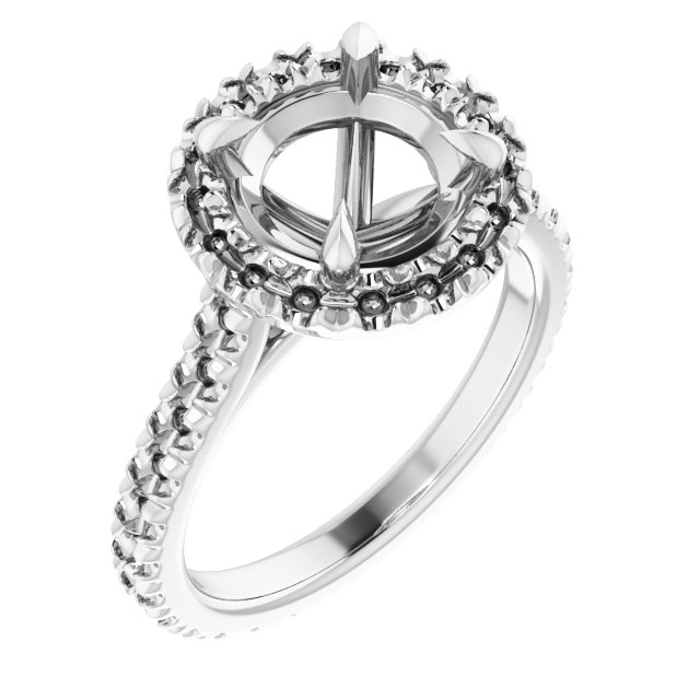 Halo-Style Eternity-Style Engagement Ring