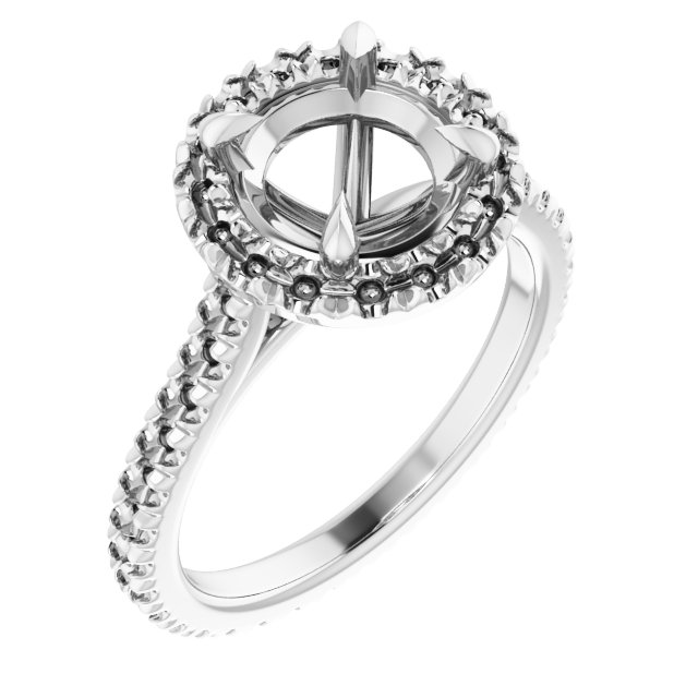 Halo-Style Eternity-Style Engagement Ring